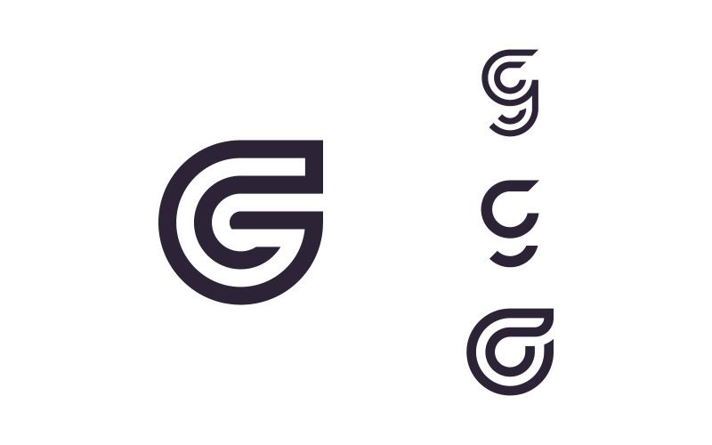 Vektorová šablona loga Initia G, kreativní design symbolu loga 15