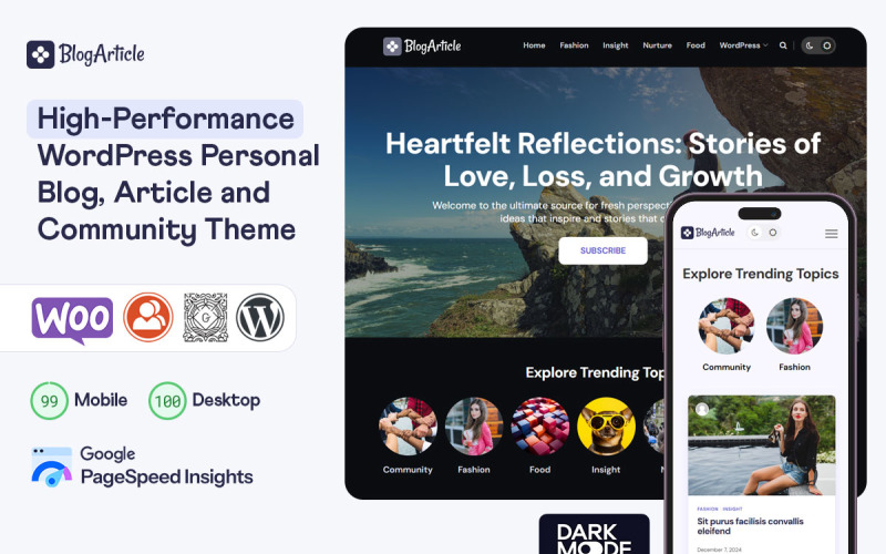 BlogArticle - 适用于博客、新闻和社区的终极多用途 WordPress 主题