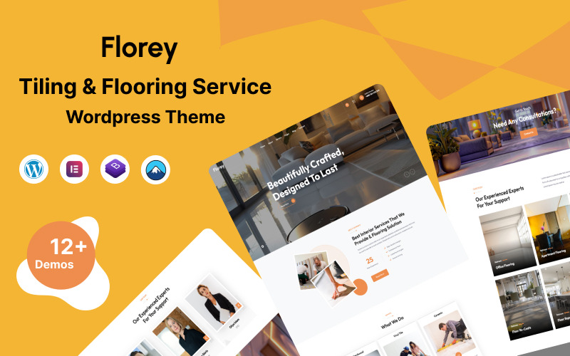 Florey - Obkladačské a podlahové služby Téma WordPress