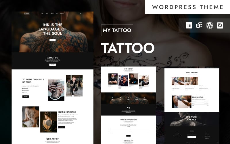 My Tattoo - Studio tatuażu i body art WordPress Elementor Theme
