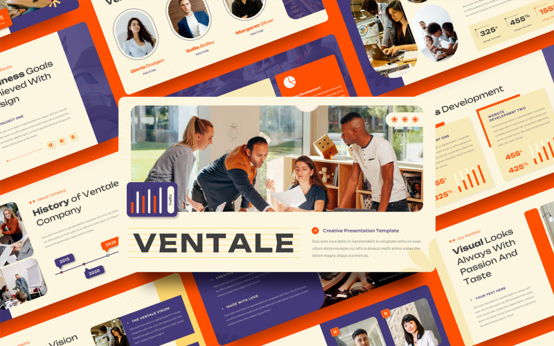 Ventale - Modello PowerPoint creativo
