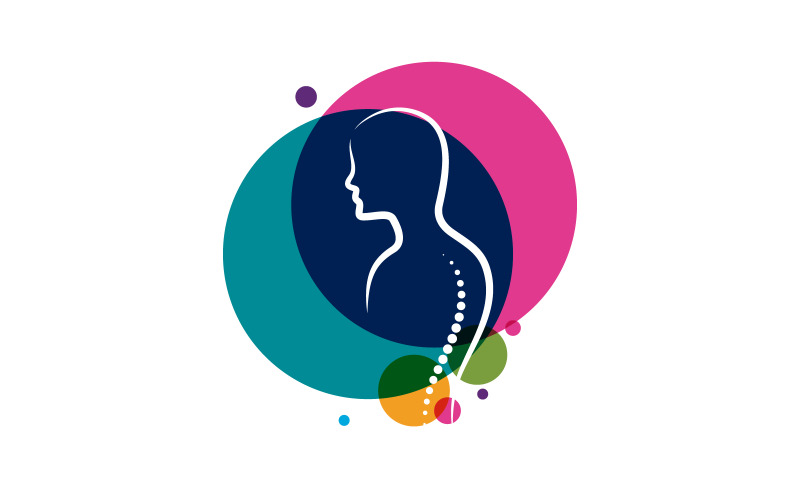 Chiropraktyka Zdrowa ikona wektorowa Logo projekt Szablon v.24
