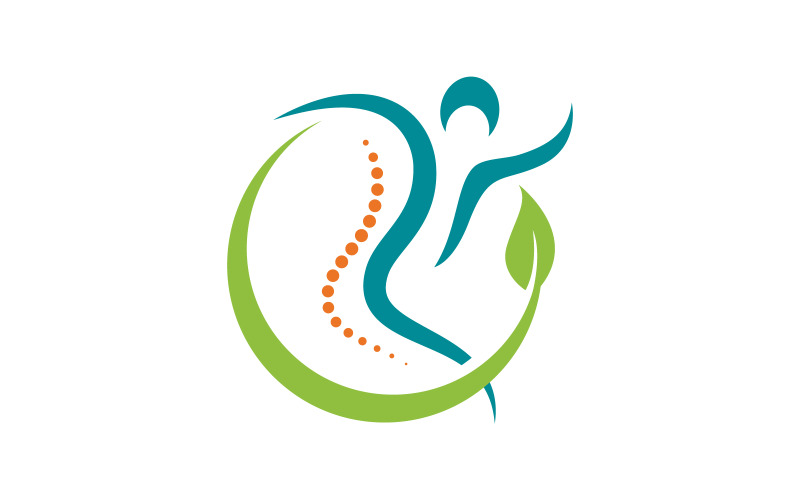 Chiropratica Healthy Vector icona Logo design Template v.8