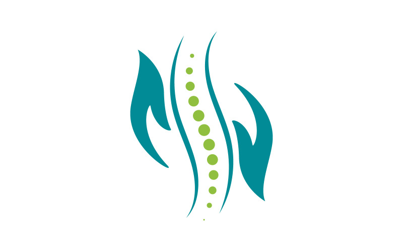 Modèle de conception de logo d'icône vectorielle chiropratique saine v.22