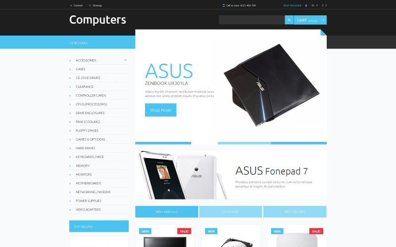 Computerhardware PrestaShop Theme