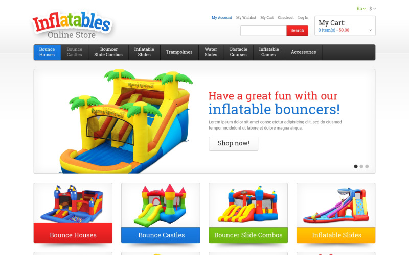 развлекательная адаптивная тема magento