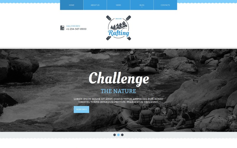 рафтинг moto cms html шаблон