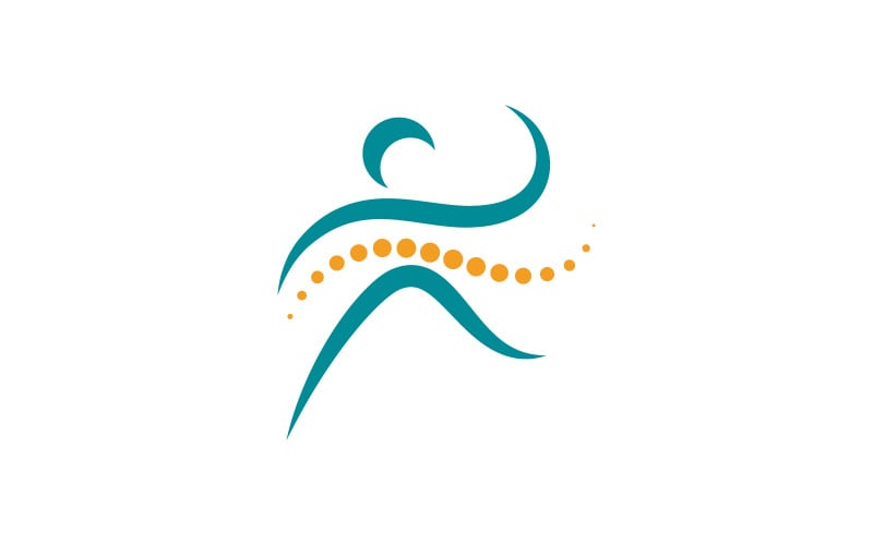 Chiropratica sana icona vettoriale Logo design Template v.30