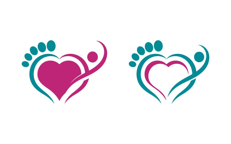 Healthy Foot Care Logo Template Vector Icon Illustration Design V.35