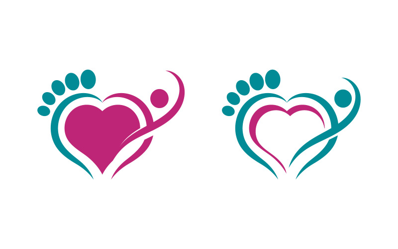 Péče o zdravé nohy Logo šablona vektorové ikony ilustrace design V.35