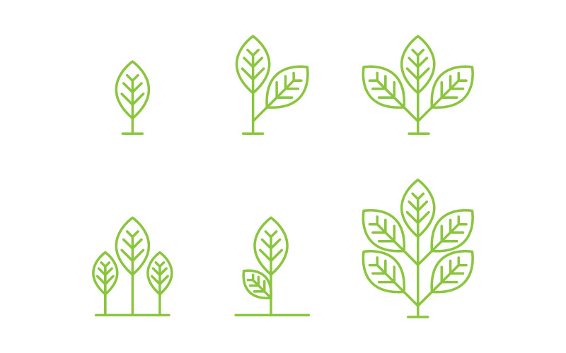 Modello di progettazione dell'elemento concettuale della natura dell'ecologia delle foglie degli alberi v.12