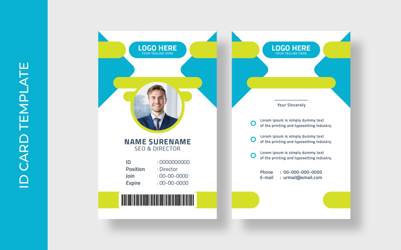 Anställd ID-kort mall