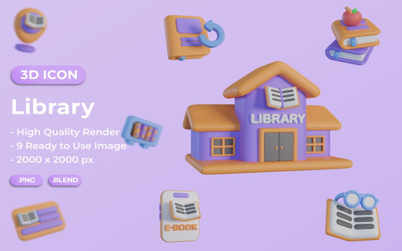 Дизайн комплекта иконок для библиотеки 3D