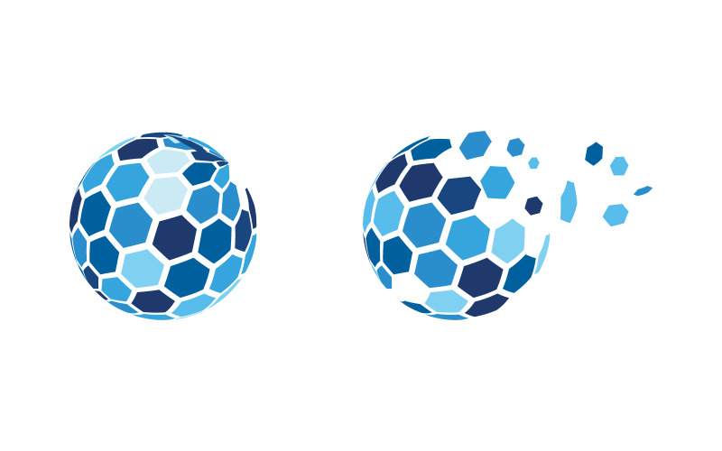 Illustrazione vettoriale del modello del logo moderno Wire World v.13