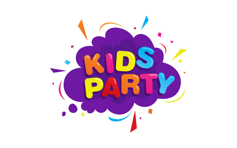 Концепция зоны счастливых детей, векторная иллюстрация, значок, дизайн логотипа, версия 4