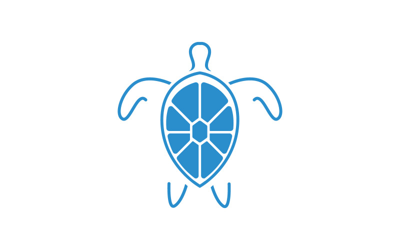 Modèle de conception d'illustration vectorielle d'icône de dessin animé animal tortue v.9
