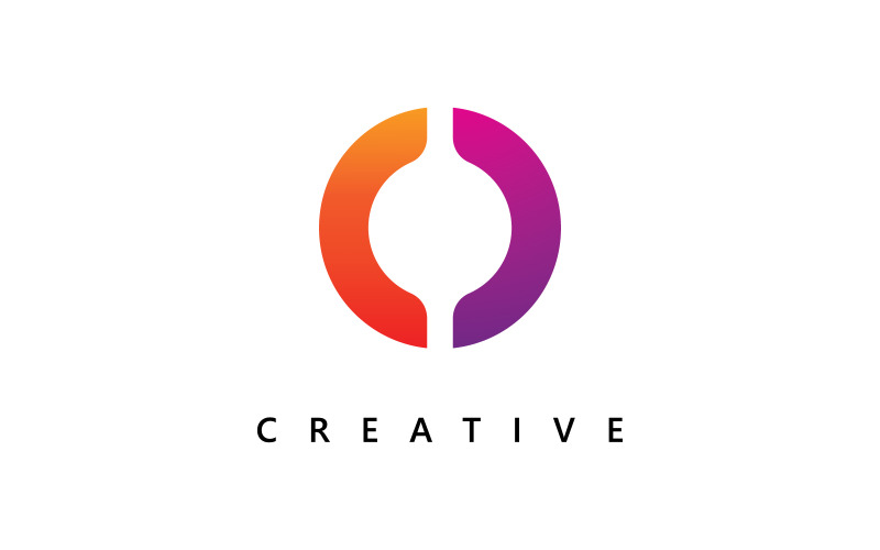 Modèle vectoriel de logo lettre O, conception de logo initiale créative lettre O 4