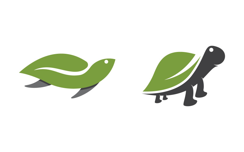 Modello di progettazione dell'illustrazione vettoriale dell'icona del cartone animato dell'animale della tartaruga v.7