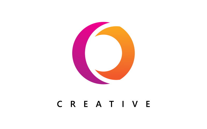 Modello vettoriale del logo della lettera O, design del logo iniziale della lettera O creativa 6