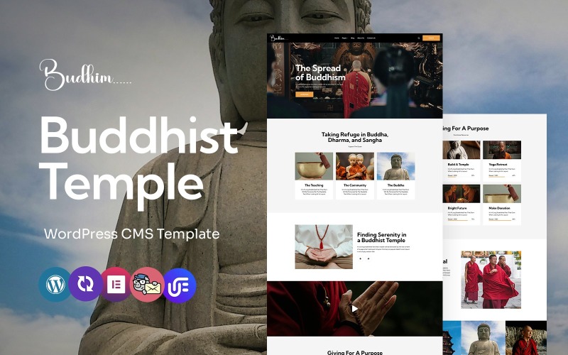 Budhim - Thème WordPress Elementor polyvalent pour temple bouddhiste