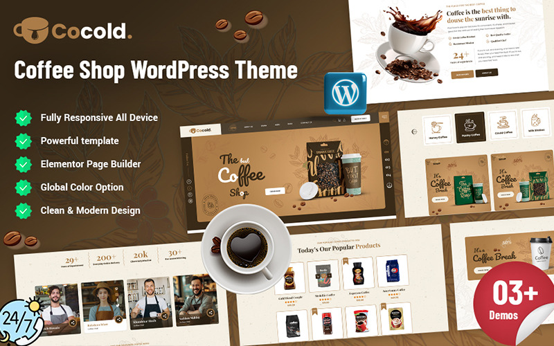 Cocold - тема WordPress Coffee Shop