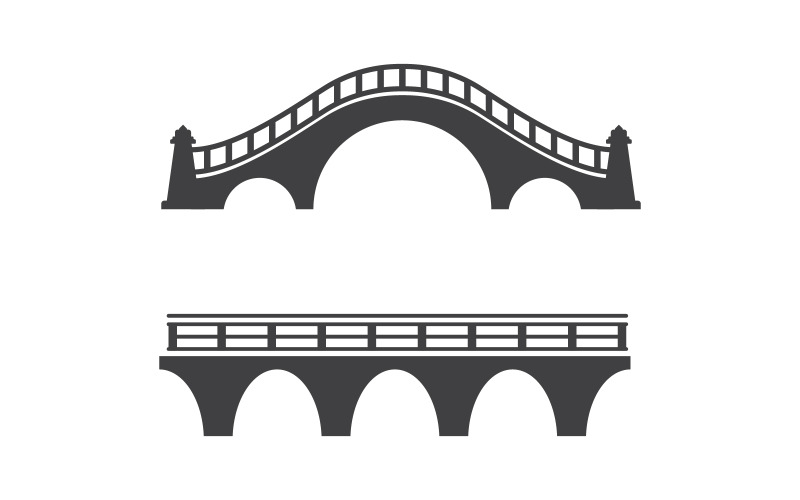 Illustrazione del ponte Modello di progettazione del logo v.1