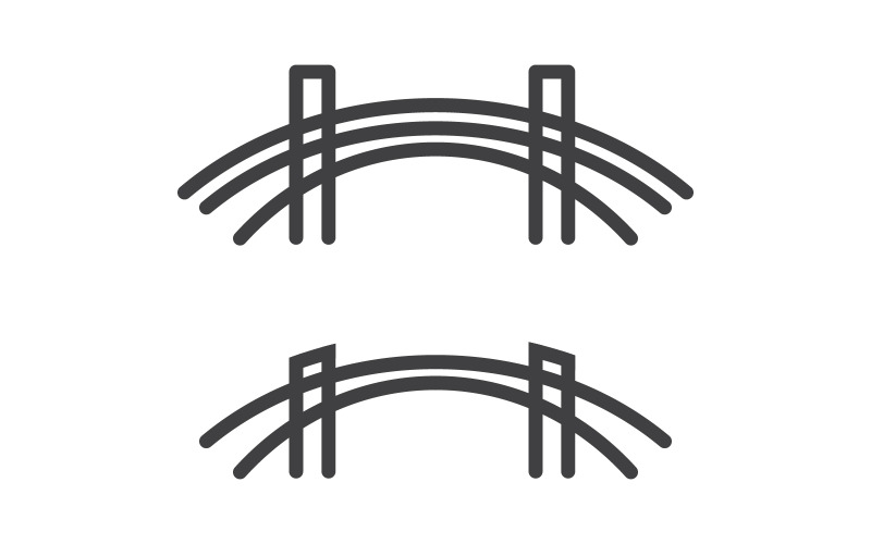 Illustrazione del ponte Modello di progettazione del logo v.6