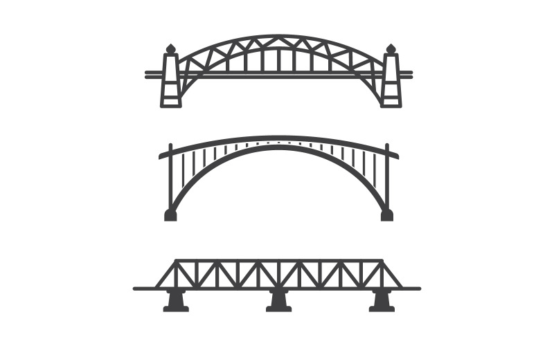 Illustrazione del ponte Modello di progettazione del logo v.9