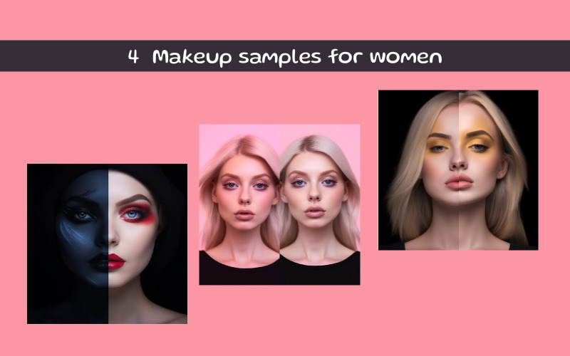 Make-up-Beispiele für Frauen AI-Bild