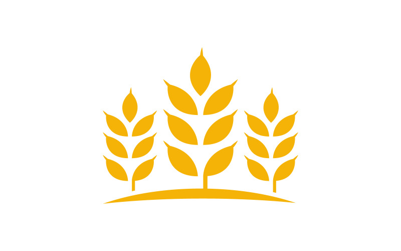 Agricoltura Grano Riso Fattoria Icona Vettore Illustrazione Modello v.2