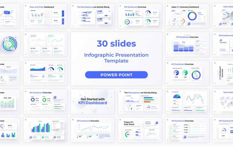 Ingyenes infografikus PowerPoint prezentációs sablon