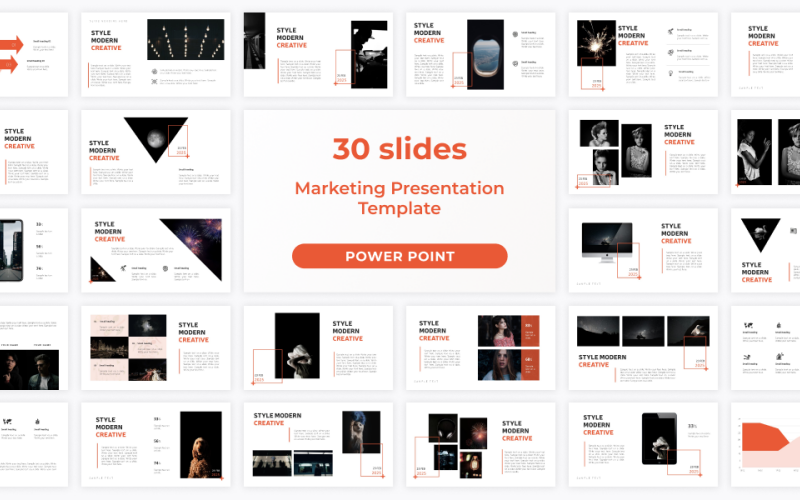 Modello di presentazione di marketing di PowerPoint