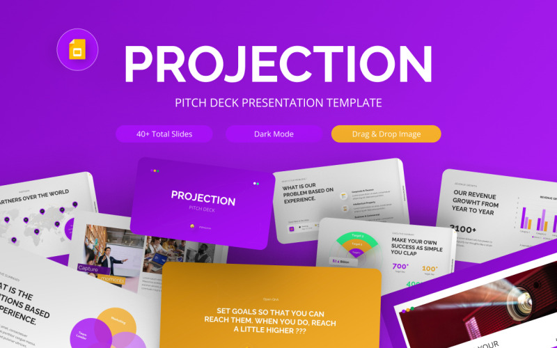 Plantilla de presentación de Google Slides para presentación de proyectos
