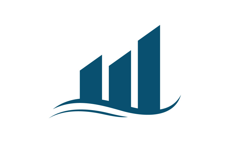Modèle de conception d'icône de logo d'entreprise financière infographique v.15