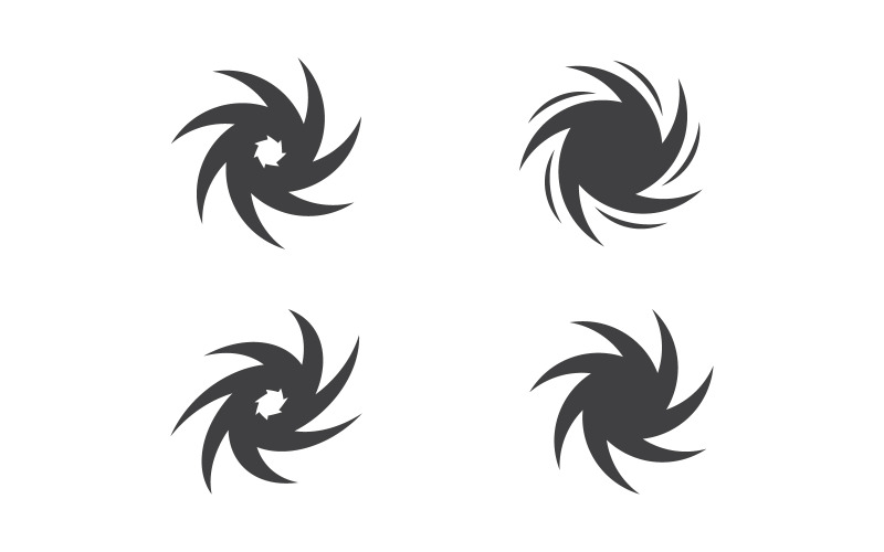 Simbolo del vortice del vento Tornado illustrazione vettoriale del logo v.16