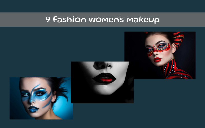 Mode kvinnors makeup AI bild