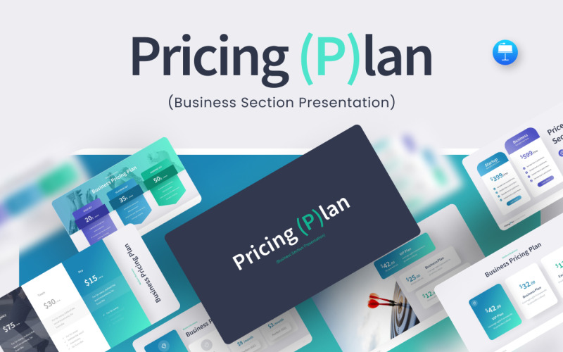 Preisplan-Keynote-Vorlage für Unternehmen