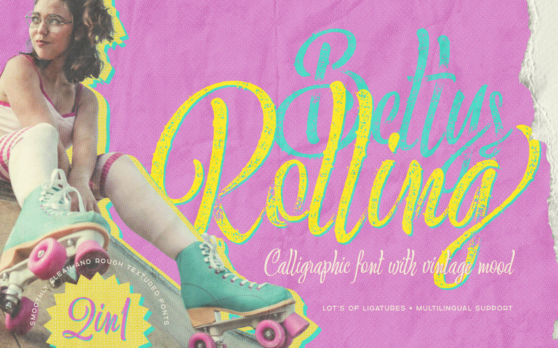 Bettys rollendes Vintage-Skript
