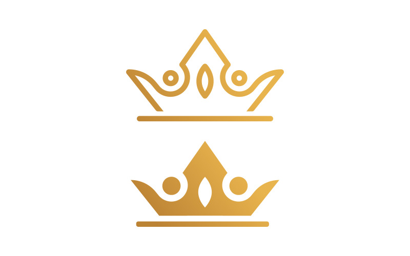 Coroa do rei Logo Template vector ícone v.12