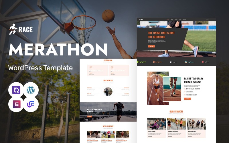 Course - Thème WordPress Elementor pour événements de marathon et clubs de course