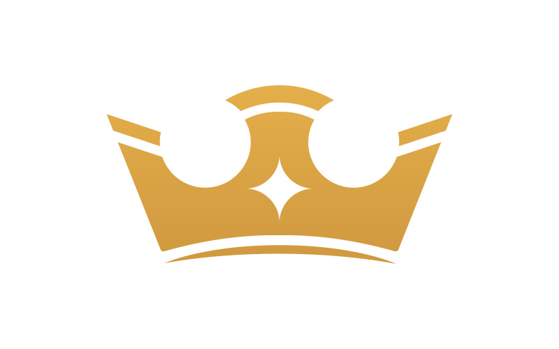 Crown of king logotyp mall vektor ikon v.7