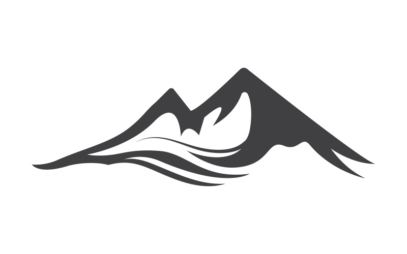 High Mountain ikon Logotyp Mall illustration design v.27