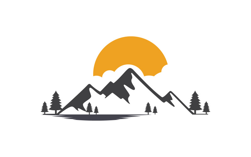 Ikona High Mountain Logo šablony ilustrace design v.28