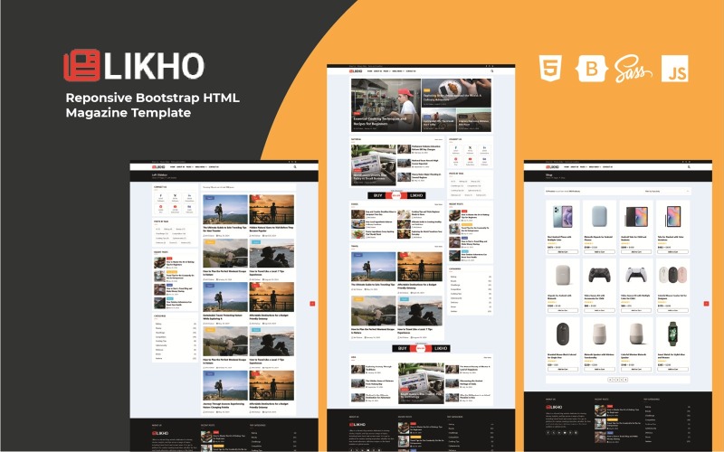 Likho - Responzivní šablona HTML Magazine Bootstrap