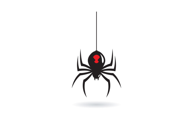 Modèle de conception d'illustration vectorielle d'icône d'araignée v.2