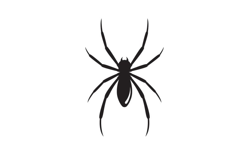 Modèle de conception d'illustration vectorielle d'icône d'araignée v.4