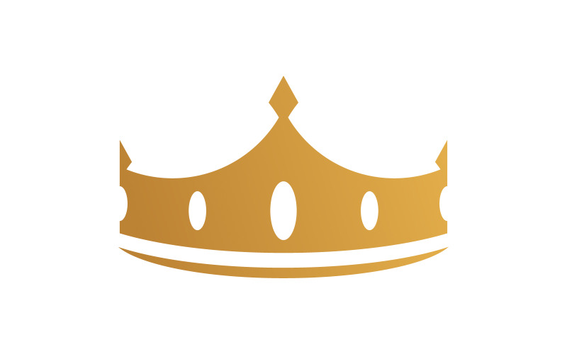 Modèle de logo de couronne de roi icône vectorielle v.11