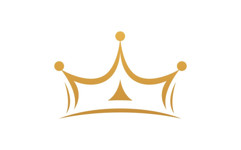 Modèle de logo de couronne de roi icône vectorielle v.5