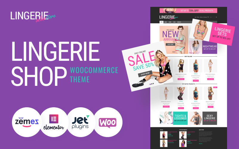 женское белье woocommerce тема
