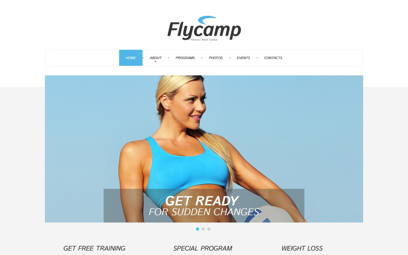 Modello di sito Web reattivo per il fitness